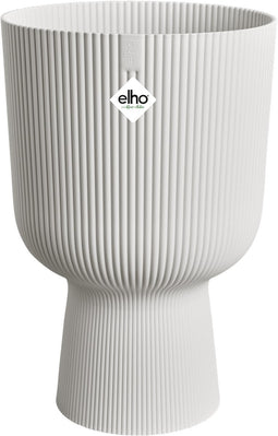 Elho Vibes Fold Coupe 30 - Bloempot voor Binnen - 100% Gerecycled Plastic - Ø 29.5 x H 44.7 cm - Zijdewit