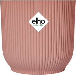 Elho Vibes Fold Rond 18 - Bloempot voor Binnen - 100% Gerecycled Plastic - Ø 18.4 x H 16.8 cm - Delicaat roze