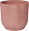 Elho Vibes Fold Rond 18 - Bloempot voor Binnen - 100% Gerecycled Plastic - Ø 18.4 x H 16.8 cm - Delicaat roze