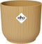 Elho Vibes Fold Rond 18 - Bloempot voor Binnen - 100% Gerecycled Plastic - Ø 18.4 x H 16.8 cm - Botergeel