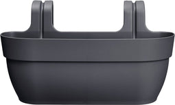 Elho Vibia Campana Easy Hanger L 46 - Balkonbak met Ophanghaken - 100% Gerecycled Plastic - Ø 46.0 x H 26.5 cm - Antraciet