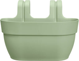 Elho Vibia Campana Easy Hanger M 36 - Balkonbak met Ophanghaken - 100% Gerecycled Plastic - Ø 36.0 x H 26.5 cm - Pistachegroen