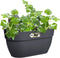 Elho Vibia Campana Easy Hanger M 36 - Balkonbak met Ophanghaken - 100% Gerecycled Plastic - Ø 36.0 x H 26.5 cm - Antraciet