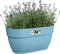 Elho Vibia Campana Easy Hanger M 36 - Balkonbak met Ophanghaken - 100% Gerecycled Plastic - Ø 36.0 x H 26.5 cm - Vintage blauw
