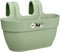 Elho Vibia Campana Easy Hanger M 36 - Balkonbak met Ophanghaken - 100% Gerecycled Plastic - Ø 36.0 x H 26.5 cm - Pistachegroen