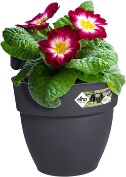 Elho Vibia Campana Easy Hanger S 21 - Balkonbak met Ophanghaken - 100% Gerecycled Plastic - Ø 20.5 x H 26.5 cm - Antraciet