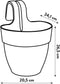 Elho Vibia Campana Easy Hanger S 21 - Balkonbak met Ophanghaken - 100% Gerecycled Plastic - Ø 20.5 x H 26.5 cm - Pistachegroen