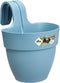 Elho Vibia Campana Easy Hanger S 21 - Balkonbak met Ophanghaken - 100% Gerecycled Plastic - Ø 20.5 x H 26.5 cm - Vintage blauw