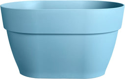 Elho Vibia Campana Flower Bridge 40 - Plantenbak voor Balkon Railing - 100% Gerecycled Plastic - Ø 39.0 x H 22.0 cm - Vintage blauw