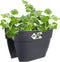 Elho Vibia Campana Flower Bridge 40 - Plantenbak voor Balkon Railing - 100% Gerecycled Plastic - Ø 39.0 x H 22.0 cm - Antraciet