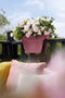 Elho Vibia Campana Flower Bridge 40 - Plantenbak voor Balkon Railing - 100% Gerecycled Plastic - Ø 39.0 x H 22.0 cm - Poederroze