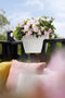 Elho Vibia Campana Flower Bridge 40 - Plantenbak voor Balkon Railing - 100% Gerecycled Plastic - Ø 39.0 x H 22.0 cm - Zijdewit