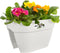 Elho Vibia Campana Flower Bridge 40 - Plantenbak voor Balkon Railing - 100% Gerecycled Plastic - Ø 39.0 x H 22.0 cm - Zijdewit