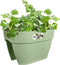Elho Vibia Campana Flower Bridge 40 - Plantenbak voor Balkon Railing - 100% Gerecycled Plastic - Ø 39.0 x H 22.0 cm - Pistachegroen