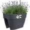 Elho Vibia Campana Flower Bridge 40 - Plantenbak voor Balkon Railing - 100% Gerecycled Plastic - Ø 39.0 x H 22.0 cm - Antraciet