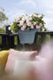 Elho Vibia Campana Flower Bridge 40 - Plantenbak voor Balkon Railing - 100% Gerecycled Plastic - Ø 39.0 x H 22.0 cm - Vintage blauw