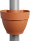 Elho Vibia Campana Regenpijpbakje 40 - Bloempot voor Regenpijp Buiten - 100% Gerecycled Plastic - Ø 21.6 x H 16.3 cm - Terra