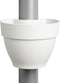 Elho Vibia Campana Regenpijpbakje 40 - Bloempot voor Regenpijp Buiten - 100% Gerecycled Plastic - Ø 21.6 x H 16.3 cm - Zijdewit