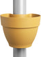 Elho Vibia Campana Regenpijpbakje 40 - Bloempot voor Regenpijp Buiten - 100% Gerecycled Plastic - Ø 21.6 x H 16.3 cm - Honinggeel