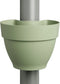 Elho Vibia Campana Regenpijpbakje 40 - Bloempot voor Regenpijp Buiten - 100% Gerecycled Plastic - Ø 21.6 x H 16.3 cm - Pistachegroen
