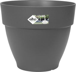 Elho Vibia Campana Rond 25 - Bloempot voor Buiten met Afwateringsgaten - 100% Gerecycled Plastic - Ø 24.5 x H 21.0 cm - Antraciet