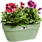 Elho Vibia Campana Wall Basket 35 - Wand Bloempot voor Buiten - 100% Gerecycled Plastic - Ø 35.0 x H 14.8 cm - Pistachegroen