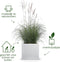 Elho Vivo Next Vierkant 40 - Plantenbak voor Binnen & Buiten - 100% Gerecycled Plastic - L 39.0 x H 37.9 cm - Wit