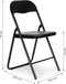 Tuinstoelen - zwart - opvouwbaar - eco-leer