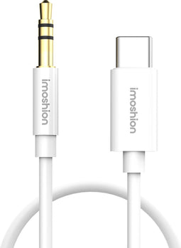 imoshion USB-C naar AUX Kabel - 1 meter - 3.5mm Audio Kabel - Wit
