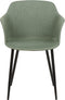 ELIM - Eetkamerstoel set van 2 - Donkergroen - Polyester