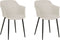 ELIM - Eetkamerstoel set van 2 - Lichtbeige - Polyester