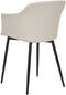 ELIM - Eetkamerstoel set van 2 - Lichtbeige - Polyester