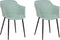 ELIM - Eetkamerstoel set van 2 - Mintgroen - Polyester