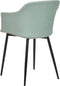 ELIM - Eetkamerstoel set van 2 - Mintgroen - Polyester