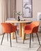 ELIM - Eetkamerstoel set van 2 - Oranje - Polyester