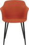 ELIM - Eetkamerstoel set van 2 - Oranje - Polyester