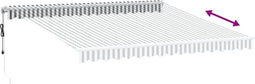 vidaXL - Luifel - automatisch - uittrekbaar - 400x300 - cm - antraciet - en - wit