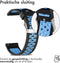 imoshion Siliconen sport bandje - Universeel 24 mm aansluiting - Zwart/Blauw