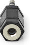 Mono-Audioadapter - 3,5 mm Male - 3,5 mm Female - Vernikkeld - Recht - ABS - Zwart - 10 Stuks - Envelop