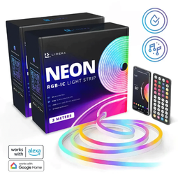 Lideka® RGBIC Neon LED Strip - 6 Meter - IP68 (2 sets van 3m)