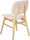 ELLA - Eetkamerstoel set van 2 - Lichtbeige - Licht hout/Bouclé