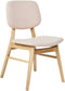 ELLA - Eetkamerstoel set van 2 - Lichtbeige - Licht hout/Bouclé