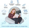 Ella® Zwangerschapskussen XXL C-vorm - Zijslaapkussen - Lichaamskussen - Voedingskussen - Body Pillow - 150x70cm - Afneembare Jersey Katoenen Hoes, Lichtgrijs