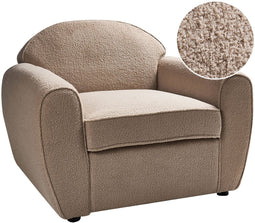 ELLEDE - Fauteuil - Lichtbruin - Bouclé