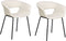 ELMA - Eetkamerstoelen set van 2 - Beige - Polyester