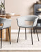 ELMA - Eetkamerstoelen set van 2 - Grijs - Polyester