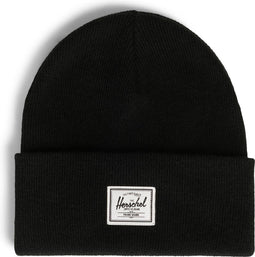 Elmer - Black / De bestselling Herschel beanie - muts / warme en zachte rib knit / 100% acryl / Beperkte Levenslange Garantie / Zwart
