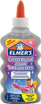 Elmer's PVA glitterlijm | zilver | 177 ml | uitwasbaar en kindvriendelijk | geweldig voor het maken van slijm en om te knutselen
