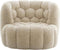 Amara fauteuil velvet - crème