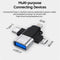Elough 3 In 1 - Usb3.0 - Data Reader / Transfer Micro/Type C/Bliksem Converter Voor Usb Disk Mouse - Smart Cardreader Voor Iphone Samsung Tablet Ipad - Zwart